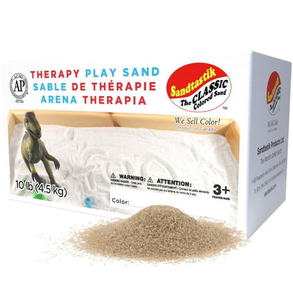 Sandtastik Therapy Play Sand - Beach, 10 lb (4.53 kg) Box - Fill Sensory Tables, Sand Trays & Water Tables! Formulated for Therapy Professionals & Teachers