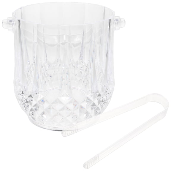 CRILSTYLEO Stylish Clear Ice Bucket for Bar and Ktv Use with Compact Handle