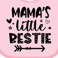 thumbnail image 4 of Inktastic Mama's Little Bestie with Arrow and Hearts Boys or Girls Baby Bib, 4 of 4