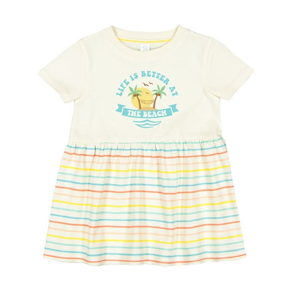 Inktastic Life's Better at the Beach Girls Baby Dress