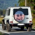thumbnail image 3 of Garronmavis Spare Tire Cover, American Flag Palm Tree Waterproof Elastic Cars Spare Tires Covers Rv Essentials Rv Spare Tire Cover 15 Inch Wheel Accessories Polyester, 3 of 4