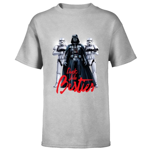Star Wars Darth Vader and Stormtroopers Dark Side Besties - Short Sleeve T-Shirt for Kids - Customized-Athletic Heather