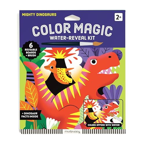 Pre-Owned Mighty Dinosaurs Color Magic Water-Reveal Kit, (Hardcover)