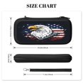 thumbnail image 4 of Eagle, America Flag Background, Carrying Case For Nintendo Switch & OLED Version, Eva Pouch Case for Console & Accessories with 10 Game Card Slot & Wristband, Black, 4 of 6