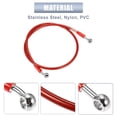thumbnail image 6 of Unique Bargains 100cm 39.37" Length 10mm ID Motorcycle Hydraulic Brake Line Oil Hose Pipe 28° 0° Stainless Steel Red, 6 of 8