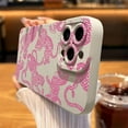 thumbnail image 2 of Pink Leopard Print Pattern Phone Case For iPhone 16 15 Pro Max 14 13 12 11 XS XR 7 8 Plus SE 2020 Shockproof Soft Silicone Cover, 2 of 5