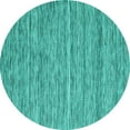 thumbnail image 1 of Ahgly Company Machine Washable Indoor Round Abstract Turquoise Blue Contemporary Area Rugs, 5' Round, 1 of 4