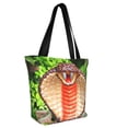 thumbnail image 6 of Defioc Cobra Snake Print Tote Bag for Women,Shoulder Bag with Zipper Casual Tote's Handbag Big Capacity Shoulder Bag with Inner Pocket Fit for Shopping,Office,Travel, 6 of 7