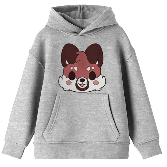 Tasty Peach Adzuki The Redbean Red Panda Long Sleeve Athletic Heather Youth Hooded Sweatshirt-Medium