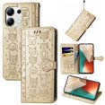 thumbnail image 1 of Funda Cartera FOXDOCK para Xiaomi Redmi Note 13 4G , Flip PU con Relieve de Gatos y Perros, Tarjetero y Soporte, 1 of 6