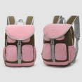 thumbnail image 4 of CUZIBR Girls Backpack For Campus Daily Commute Sports Travel Casual Vintage Color Block Daypack Unisex Students Adjustable Mesh Padded Shoulder Straps School Rucksack, 4 of 6