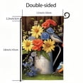 thumbnail image 3 of Heduofu Spring Jubilee Floral Garden Flag Watering Can Birds Welcome Garden Flag Double Sided, House Yard Outdoor Decor, Seasonal Arrangement Home Outside lawn Farmhouse Decoration  White, 3 of 6