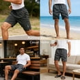 thumbnail image 2 of LONKITO Summer Mens Shorts Elastic Waist Lightweight Running Shorts with Zipper Pockets for Casual Athletic Beach, Size XXL, 2 of 7