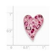 thumbnail image 2 of Sterling Silver Stellux Crystal Pink Heart Slide Pendant Charm, 2 of 2