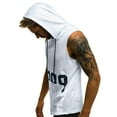 thumbnail image 3 of Mens Sweatshirts Hoodies Fitness Muscle Print Sleeveless Hooded Bodybuilding Pocket Tight-drying Tops, 3 of 7