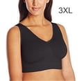 thumbnail image 1 of Sujetador sin costuras Wireless Hacer subir Lingerie Plus Size Yoga Sport Underwear, Negro, 3XL sidaley  AP002554-09, 1 of 6