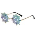 thumbnail image 2 of Lunettes de Soleil Flocon de Neige de Noël à la Mode pour Hommes et Femmes Fête Bal, 2 of 8