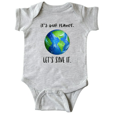 

Inktastic It s Our Planet Let s Save It Earth Day Gift Baby Boy or Baby Girl Bodysuit