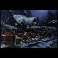 thumbnail image 3 of Northlight 23.5" LED Lighted Santa and Reindeer Making Deliveries Christmas Canvas Wall Art, 3 of 4