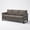 Gray/Gray, variant on Giantfurnni Outdoor Patio 3-Seat Sofa,All-Weather WIcker Patio Couch with Square Armrest,Outdoor Conversation Sofa for Deck Porch Garden Backyard