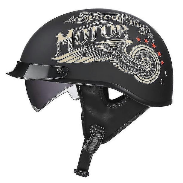 Semi-open Motorcycle Helmet - Harley Helmet-locomotive Half-scooter Helmet Retro Personality