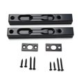 thumbnail image 4 of Flush Bolt 6-inch Stainless Steel Door Guard Lever Latch Lock 2 Pcs Black, 4 of 10