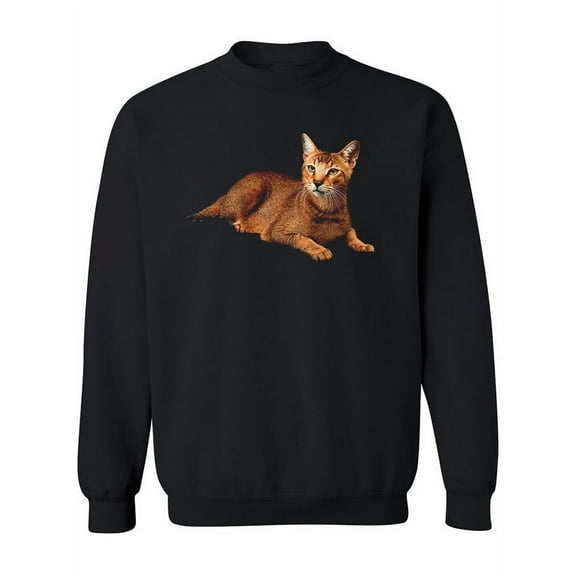 Gorgeous Chausie Cat Resting Sweatshirt Women -Image by Shutterstock, Female x-Large