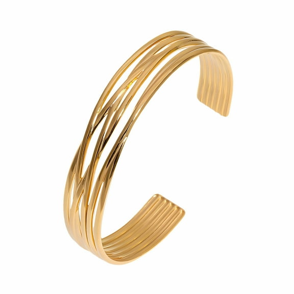 DESIGNICE 2Pcs Bangle Bracelets for Women Heart-Shaped Cutout Design Bangle Bracelets Gifts for Birthday Bracelets for Women Mix1