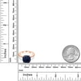thumbnail image 5 of Gem Stone King 4.72 Ct Cushion Blue Sapphire 18K Rose Gold Plated Silver Ring, 5 of 5
