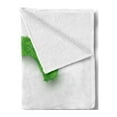 thumbnail image 2 of Letter C Soft Flannel Fleece Throw Blanket, Capital C with Grass Greenland Spring Flourishing Nature Themed Character, Cozy Plush for Indoor and Outdoor Use, 70" x 90", Green Multicolor, by Ambesonne, 2 of 5