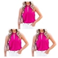 thumbnail image 1 of Minnieouse Blusa sin mangas para mujer, suéter para niñas, camisa para fiesta de viaje, ropa de moda, Top básico diario de verano, rosa, rojo, Rosa roja SG 3Conjunto, 1 of 6