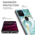 thumbnail image 2 of T-Mobile REVVL 5G Case, Rosebono Bling Glitter Sparkle Laser Green Marble Graphic Fashion Cute Colorful Skin Cover Shockproof Case for T-Mobile REVVL 5G, 2 of 5