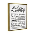 thumbnail image 5 of Stupell Industries Laundry Rules with Hanger Typography Metallic Gold Framed Floating Canvas Wall Art, 24x30, by Lettered and Lined, 5 of 5