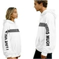 thumbnail image 6 of Xdegoge Matching Hoodies for Couples I Love You This Much Hoodie His and Hers, Hubby & Wifey, Fiance Sweatshirts, Valentines Day Personalized Gifts Women Men Sweatshirt for Boyfriend Girlfriend, 6 of 8