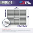 thumbnail image 2 of BNX TruFilter 20x25x5 (19.88’’ x 24 75’’ x 4.38‘ Honeywell Compatible 4”) MERV 8 Air Filter (2-Pack) - MADE IN USA - Air Conditioner Furnace Filters for Dust, Pet, Mold, Pollen MPR 600 – 700 & FPR 5, 2 of 5
