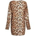 thumbnail image 4 of DYMADE Women Plus Size Leopard Print Long Sleeve Casual T-Shirt Top, 4 of 6