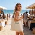 thumbnail image 5 of Floleo Woven Hollow Out Beach Bag, Khaki Mesh Shoulder Tote Bag for Women, Lightweight Breathable Beach Purse with Large Capacity for Summer Travel, Pool, Grocery, 5 of 6