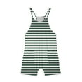 thumbnail image 6 of JTSRKL Girls Sleeveless Jumpsuits with Pockets Casual Striped Color Block Print Spaghetti Strappy Short Rompers Loose Fit Overalls for Kids Teens Cute Summer Outfit Clothes 2025 Green 5-6 Years, 6 of 7