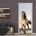 thumbnail image 2 of 3D door sticker self adhesive paper galloping horse art mural door sticker paper, paper waterproof door sticker paper wall decor mural,SP-F242,XL(47.5x215cmx2Pcs, 2 of 14