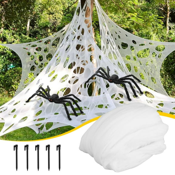 Elegant Choise Halloween Giant Stretchable Elastic Spider Web Decoration for Haunted Houses