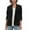 Black, variant on Womens Blazer on Sale, Women's Golden Velvet Blazer Solid Color Fashion Casual Work Business Jacket Fleece Suit Jacket, Blue Blazers for Women XXL