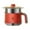 Grey Red, variant on Siruishop Hot Pot Electric with Steamer Ramen Cooker 300W/600W Electric Skillet 1.8L Mini Portable Hot Pot for Fried Rice, Soup, Steak Grey Green