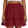 thumbnail image 2 of Sentmoon Short Skirts for Women High Waist Pleated Skirts for Women Breathable Solid Color Regular Fit Women Skirts for Working Out and Gym S-2XL, 2 of 6