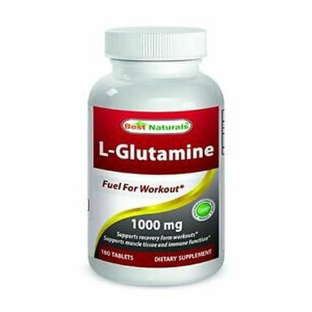 BEST NATURALS L-Glutamine 1000 mg 180 TAB (Best L Glutamine Supplement Reviews)