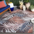 thumbnail image 2 of SAFAVIEH Cabana Jane Botanical Indoor/Outdoor Area Rug, Brown/Blue, 8' x 10', 2 of 17