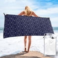 thumbnail image 2 of LNWH Modern Geometric Lines Art Pattern Sandless Beach Towel, Travel Quick-Drying Microfiber Bath Towels, 27.5"x55", 2 of 8