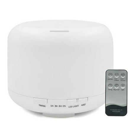 

Toyella 500ML Non-printed Colorful Wood Grain Ultrasonic Humidifier Household Mute A Warm light US