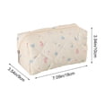 thumbnail image 3 of Hyknon Aesthetic Pencil Case, Quilted Floral Pencil Pouch with Zipper, Cute Zipper Pencil Bag for Office Classroom Stationery Storage Supplies, 3 of 6