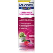 Mucinex Children's Liquid - Stuffy Nose & Cold Mixed Berry 4 oz. (Pack of 6)