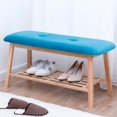 thumbnail image 3 of StorageWorks Tufted Fabric Bench Ottoman Bench, Blue, 3 of 6